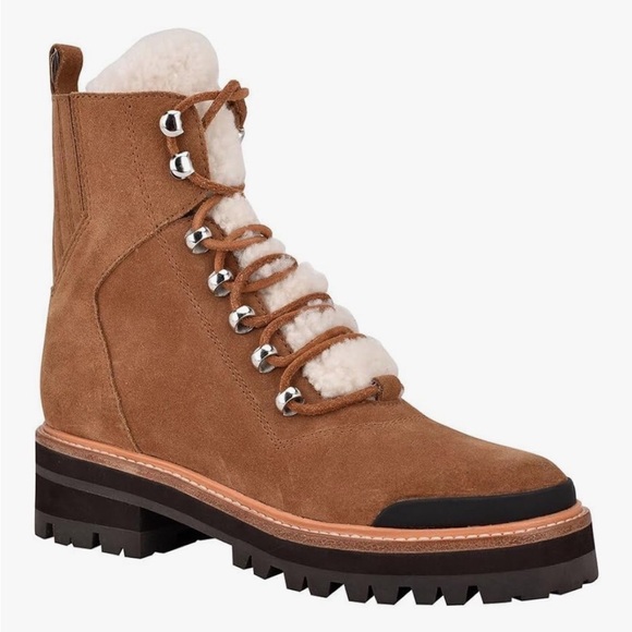 NWOB Marc Fisher Brown Suede Lace-Up Boots. Size 7.5